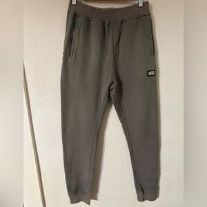 Well Known Studios Joggers Men Olive Cotton Four Pockets Size Medium